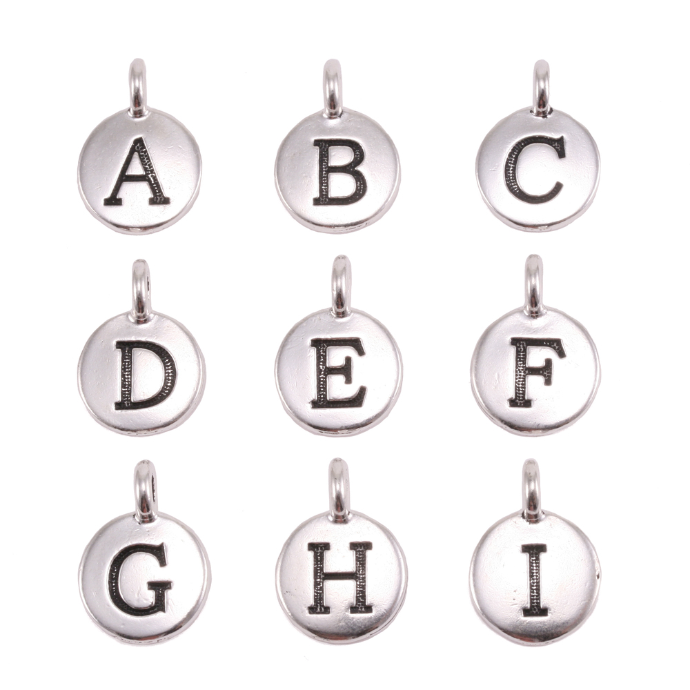 Charms & Solderable Accents Silver Plated Letter F Charm